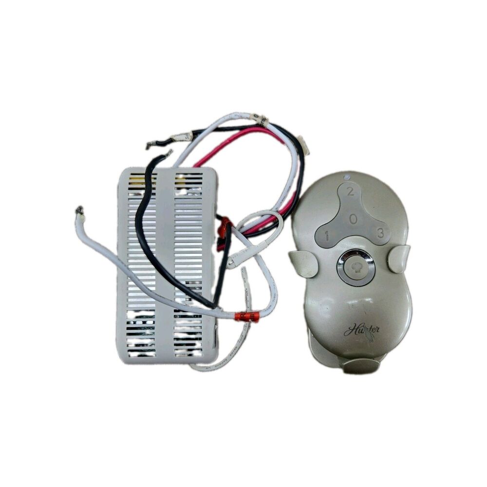 Hunter Ceiling Fan Remote Kit Wireless 99600 Receiver 89309-06 Silver w/ Holder